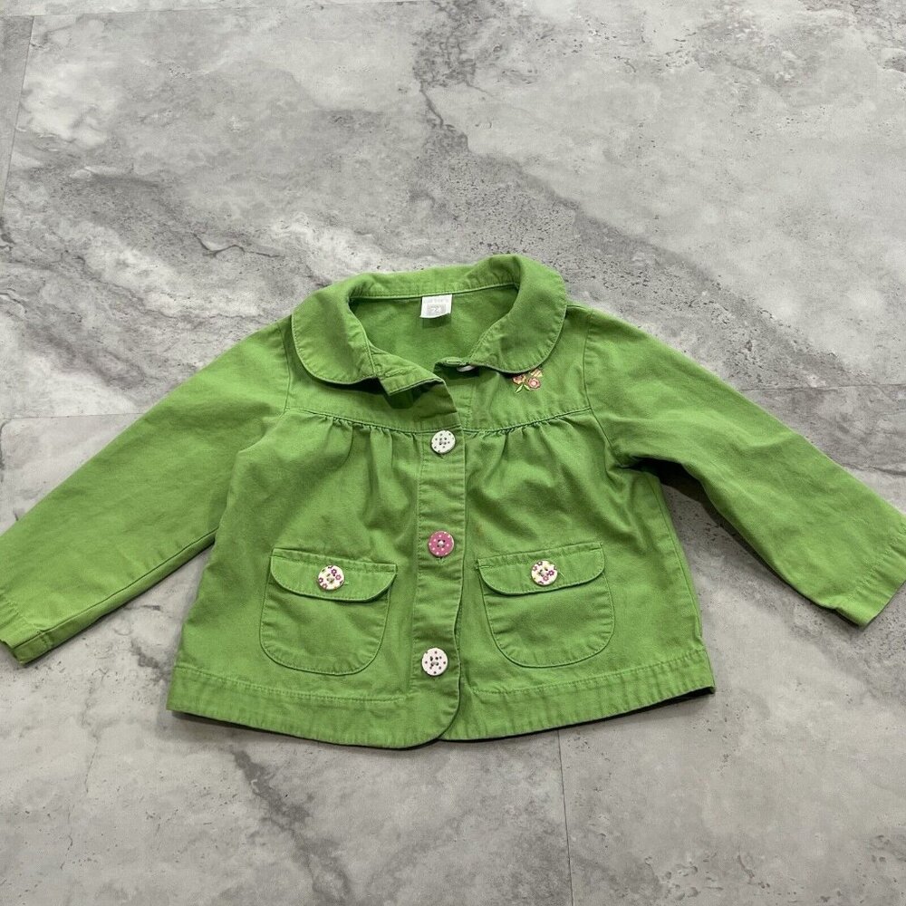 Carter's Green Jacket 24 M Months Toddler Girls Thin Spring Cotton